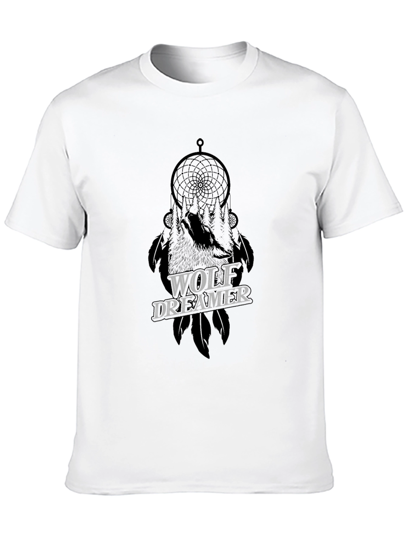 Wolf Dreamer Graphic Tee - Unisex Black T-Shirt