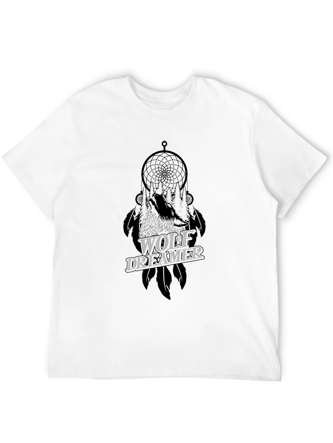 Wolf Dreamer Graphic Tee - Unisex Black T-Shirt