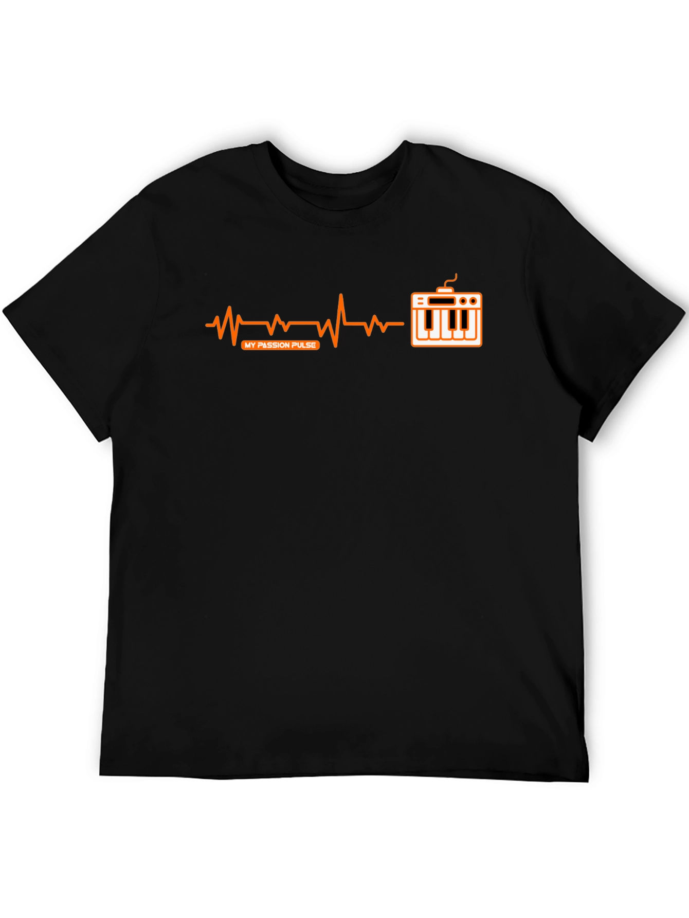 My Passion Pulse T-Shirt - Music Keyboard Heartbeat Design