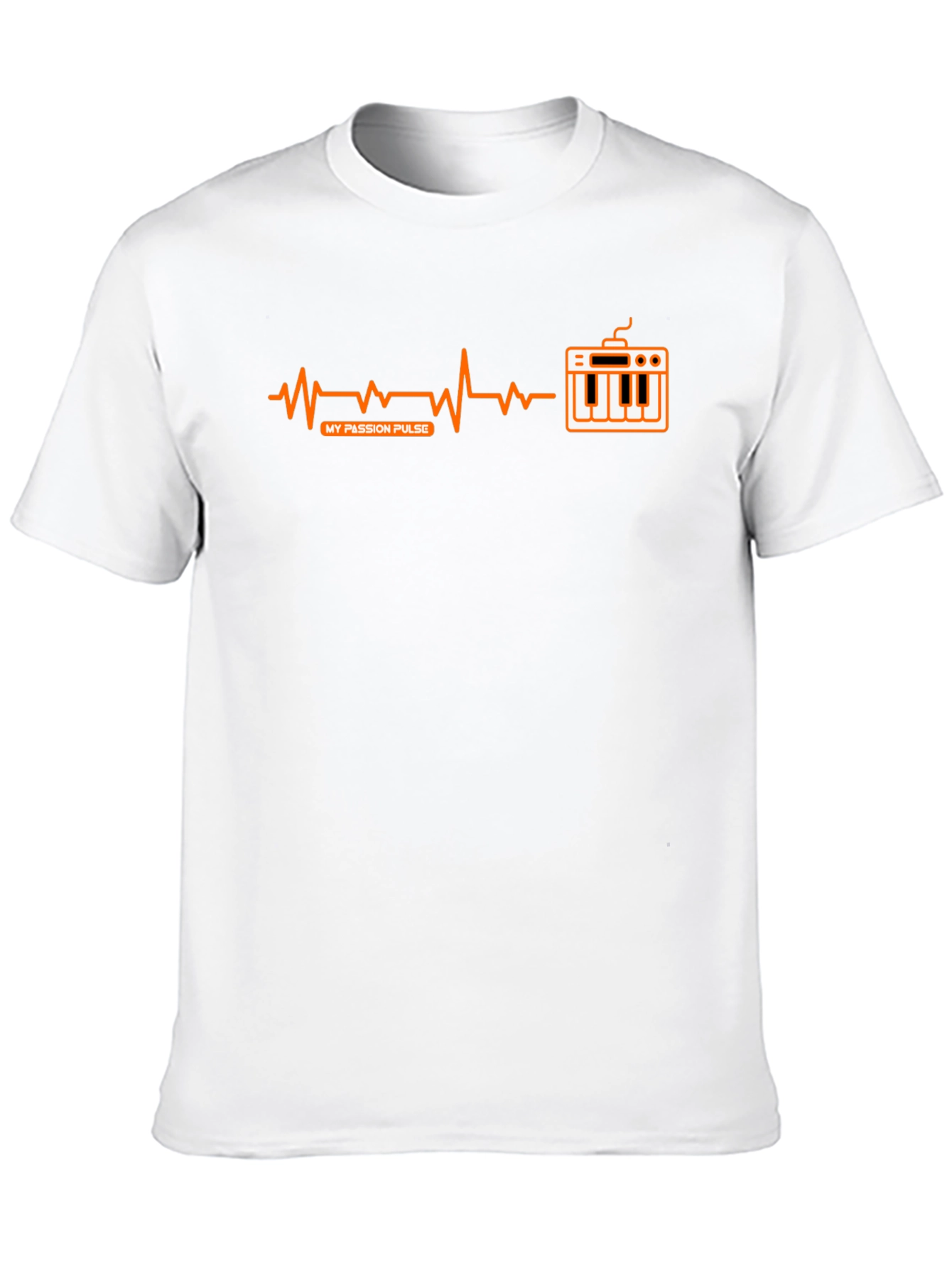 My Passion Pulse T-Shirt - Music Keyboard Heartbeat Design