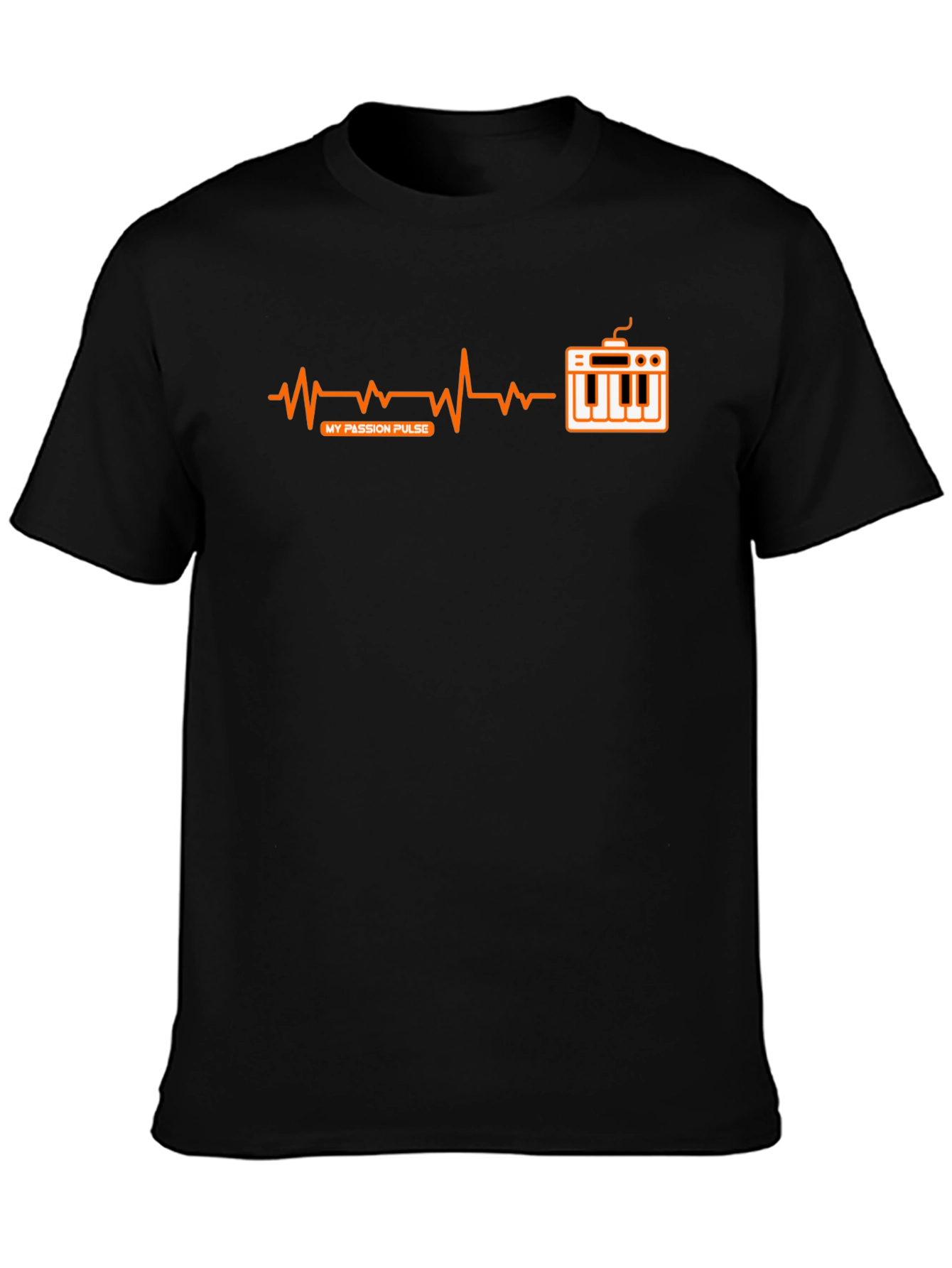 My Passion Pulse T-Shirt - Music Keyboard Heartbeat Design