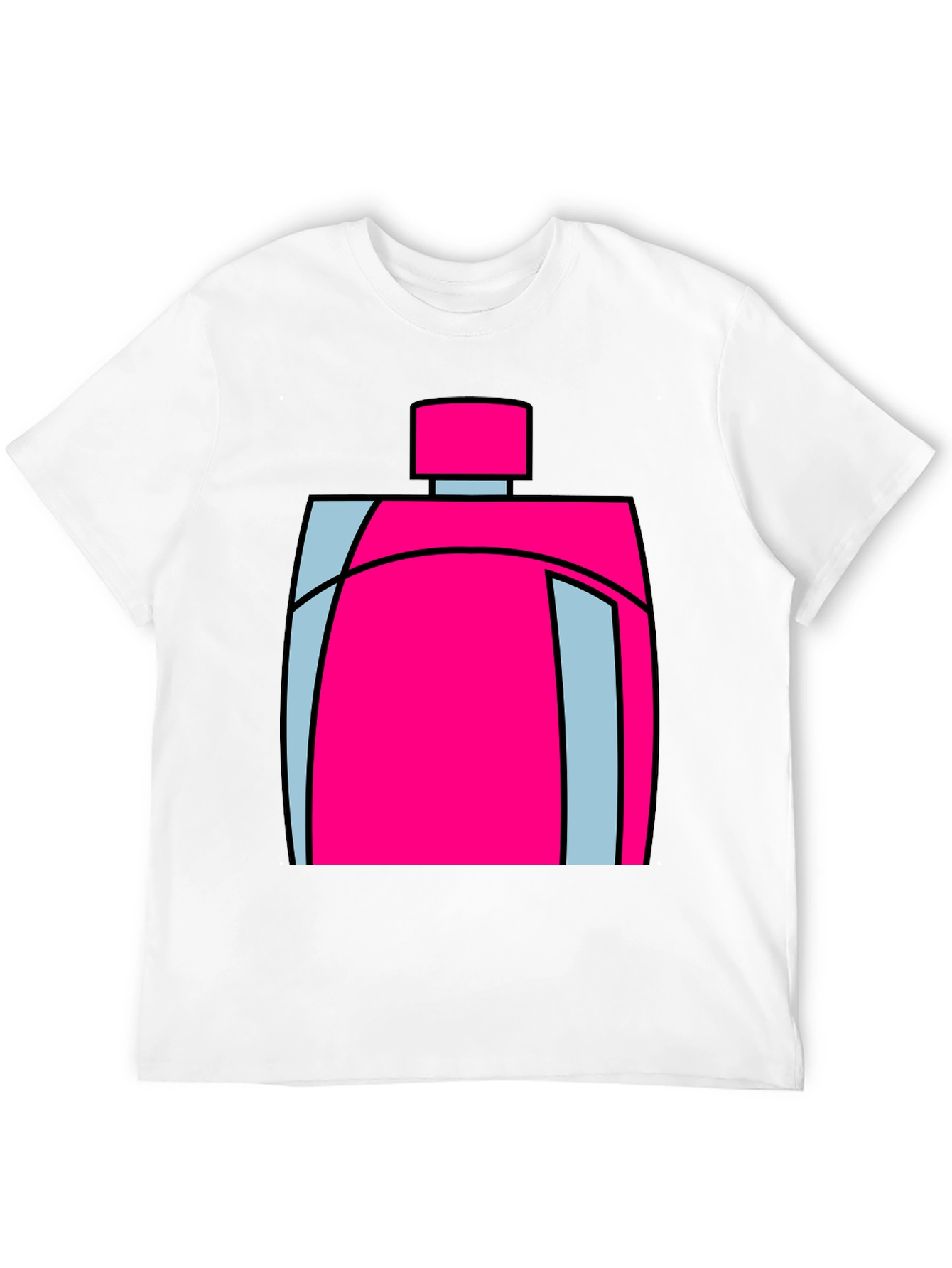 Funky Pink Perfume Bottle Graphic T-Shirt