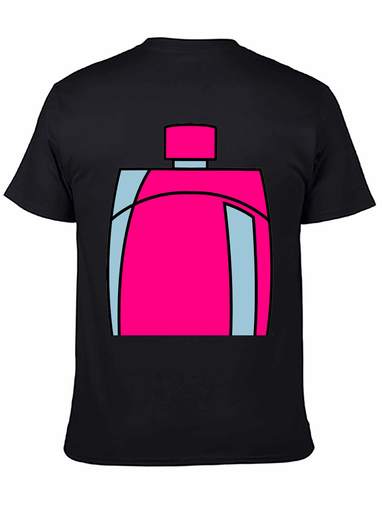 Funky Pink Perfume Bottle Graphic T-Shirt