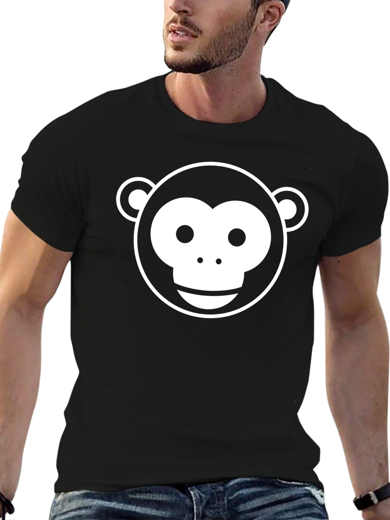 Monkey Face Graphic Tee - Classic Black
