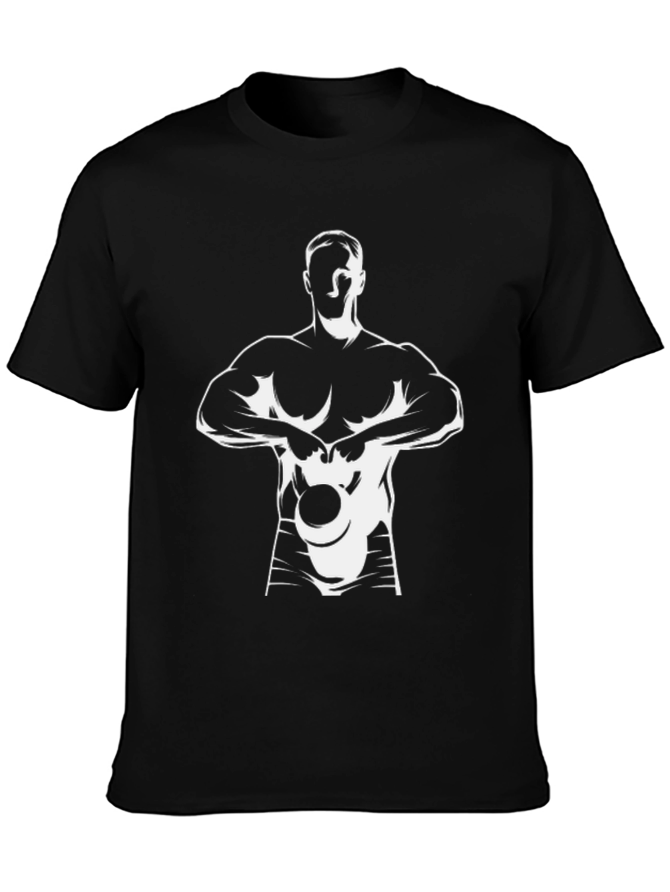 Black Graphic Tee: Kettlebell Workout