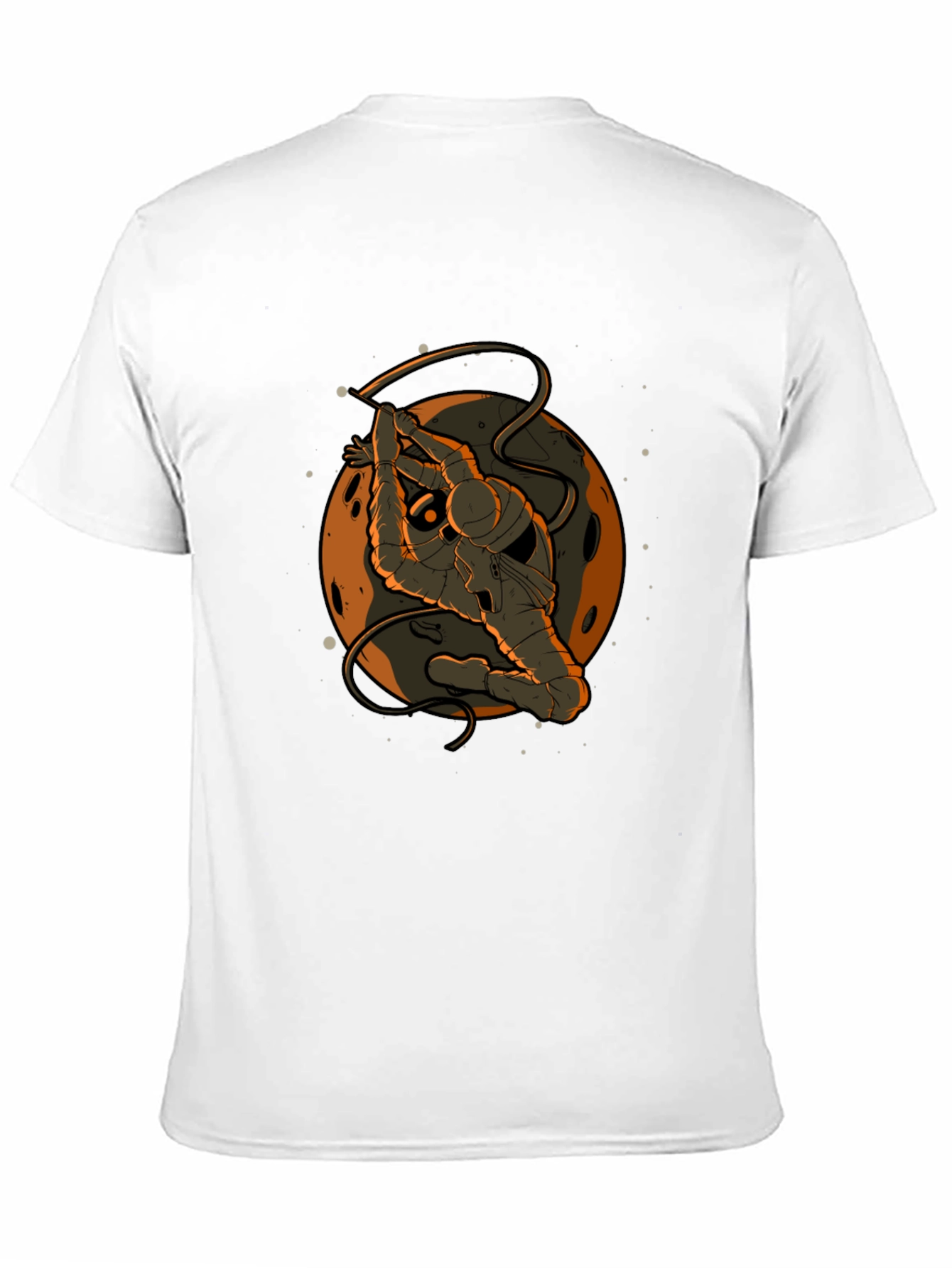 Astronaut in Space Black Graphic T-Shirt