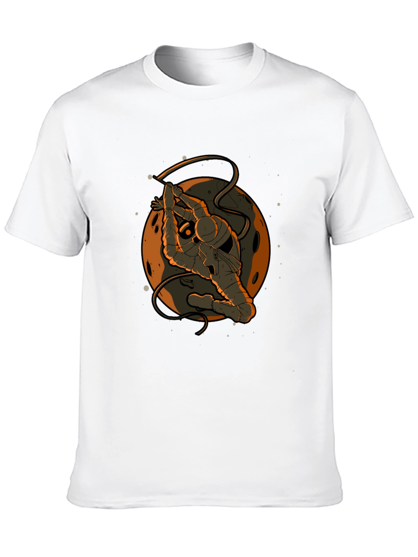Astronaut in Space Black Graphic T-Shirt