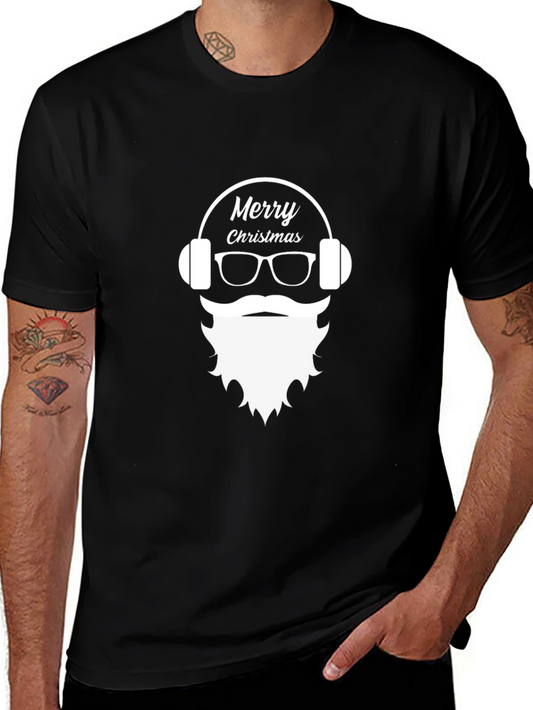 Merry Christmas Santa Headphone T-Shirt