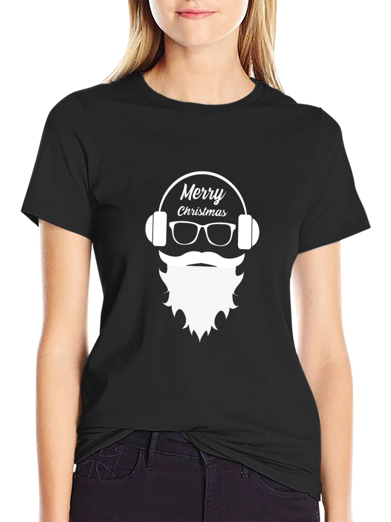 Merry Christmas Santa Headphone T-Shirt