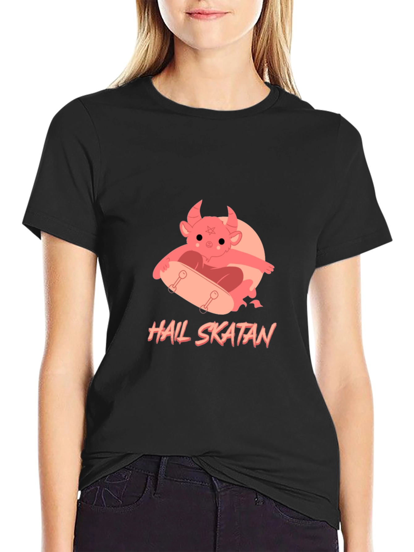 Hail Skatan T-Shirt - Devil Skateboard Graphic