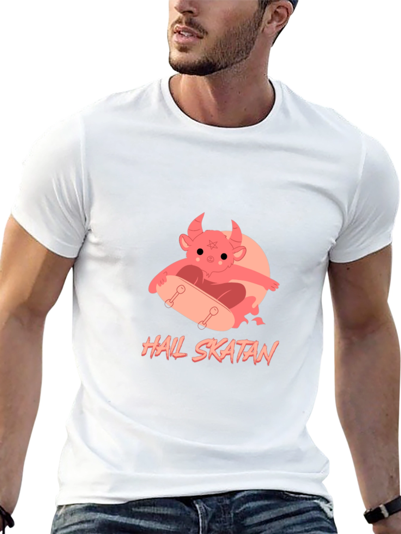 Hail Skatan T-Shirt - Devil Skateboard Graphic
