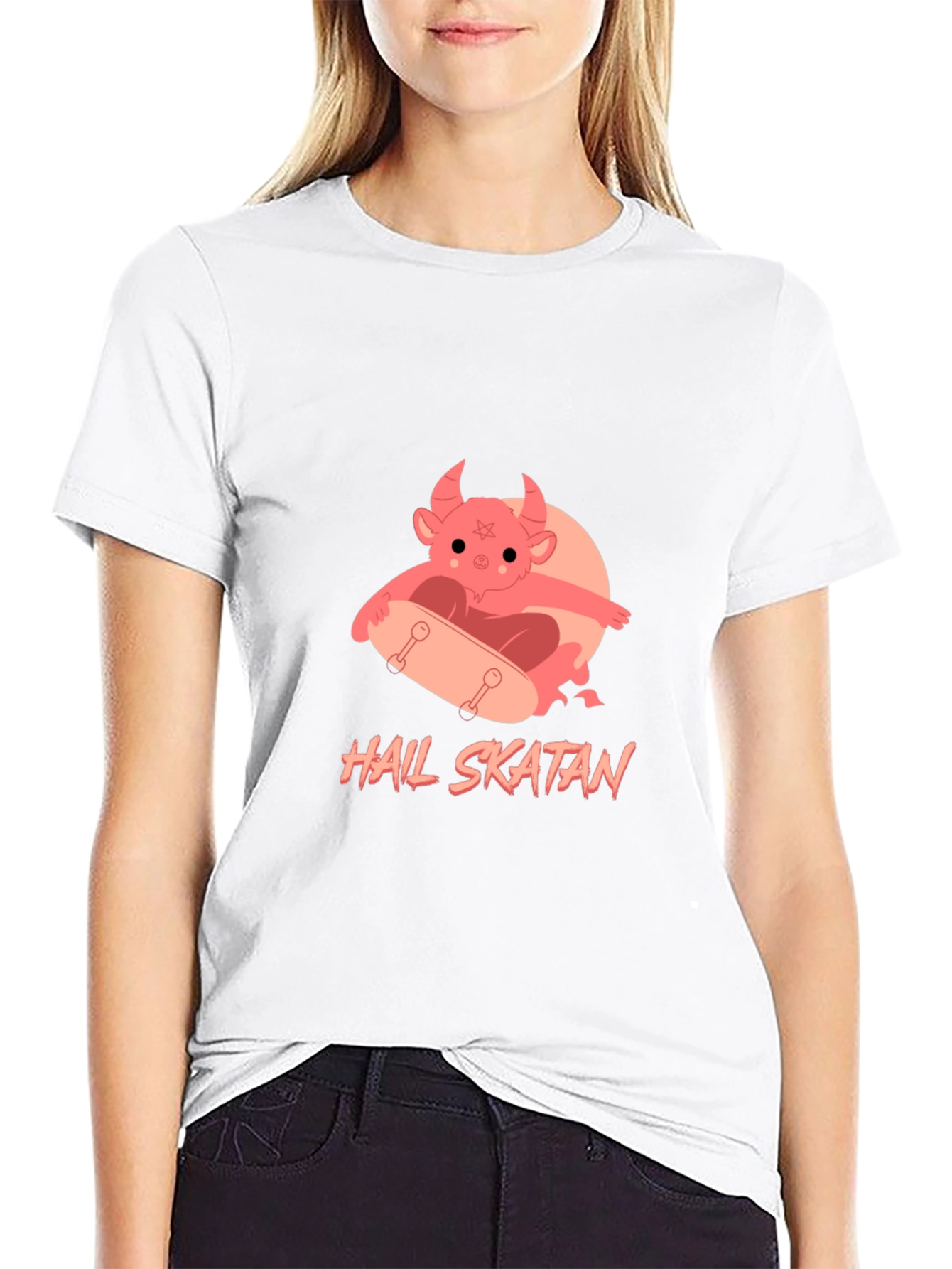 Hail Skatan T-Shirt - Devil Skateboard Graphic
