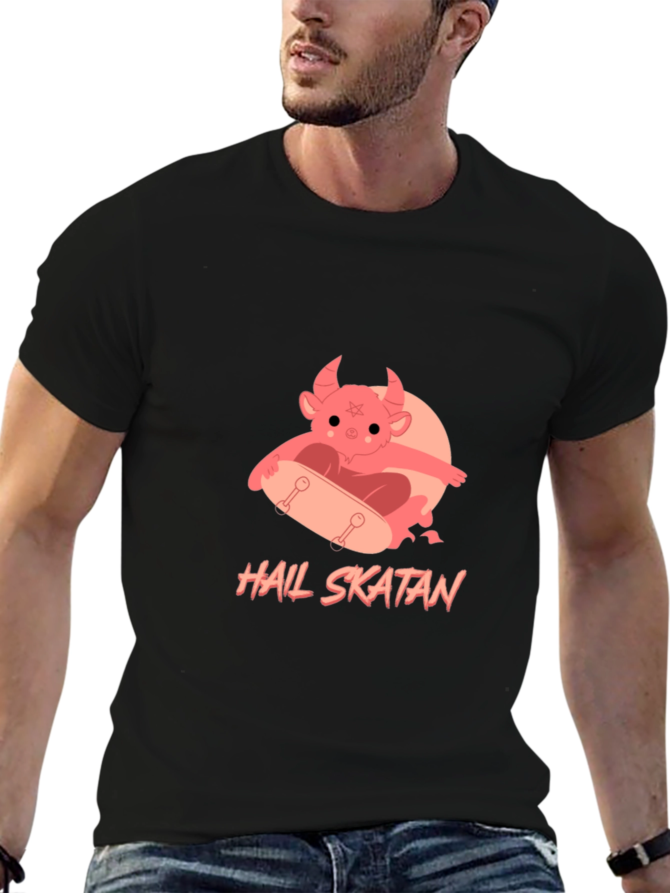 Hail Skatan T-Shirt - Devil Skateboard Graphic