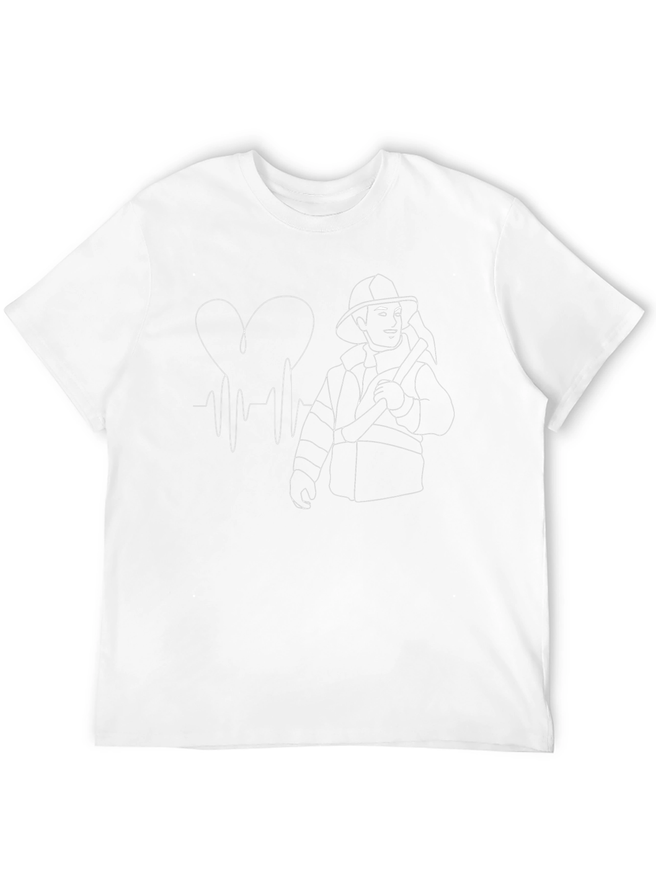 Firefighter Heartbeat T-Shirt