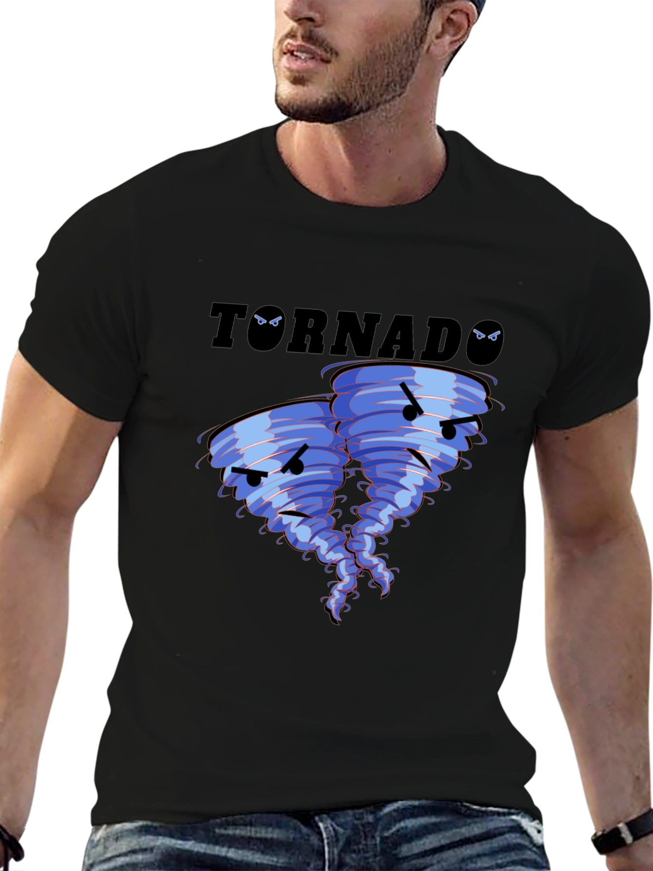 Tornado T-Shirt - Angry Cartoon Weather Graphic Tee
