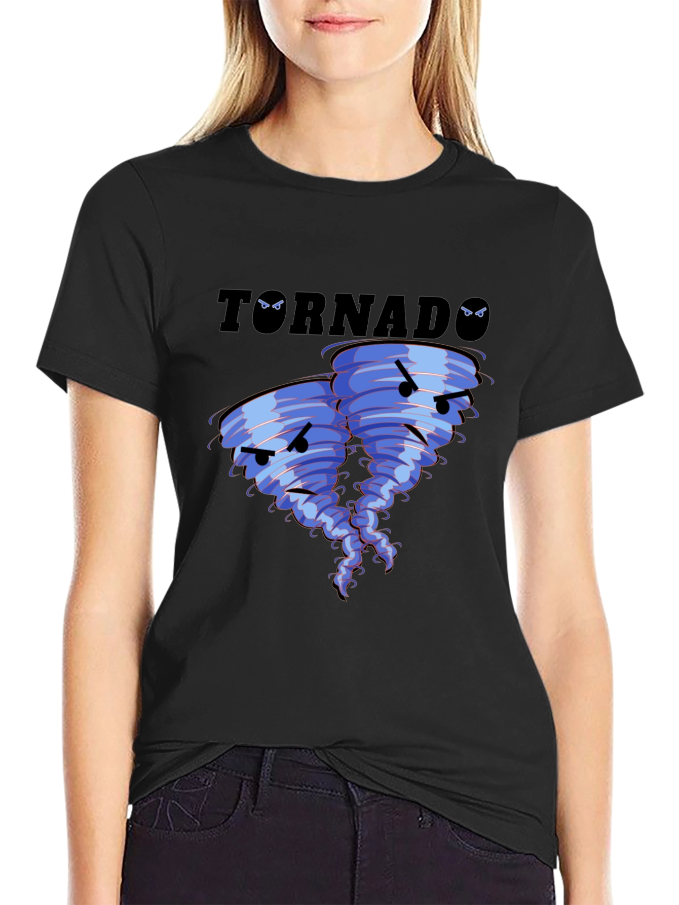 Tornado T-Shirt - Angry Cartoon Weather Graphic Tee