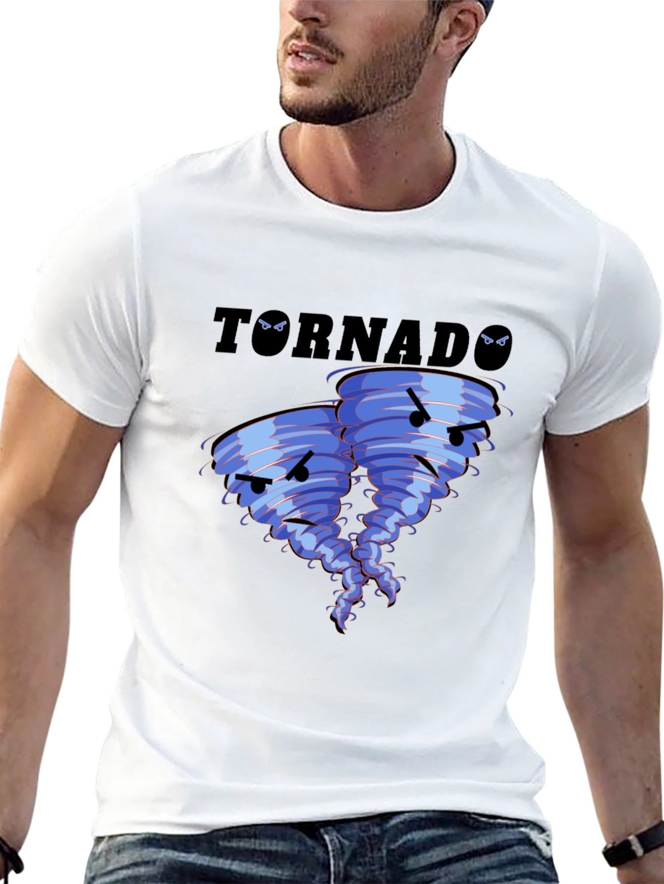 Tornado T-Shirt - Angry Cartoon Weather Graphic Tee