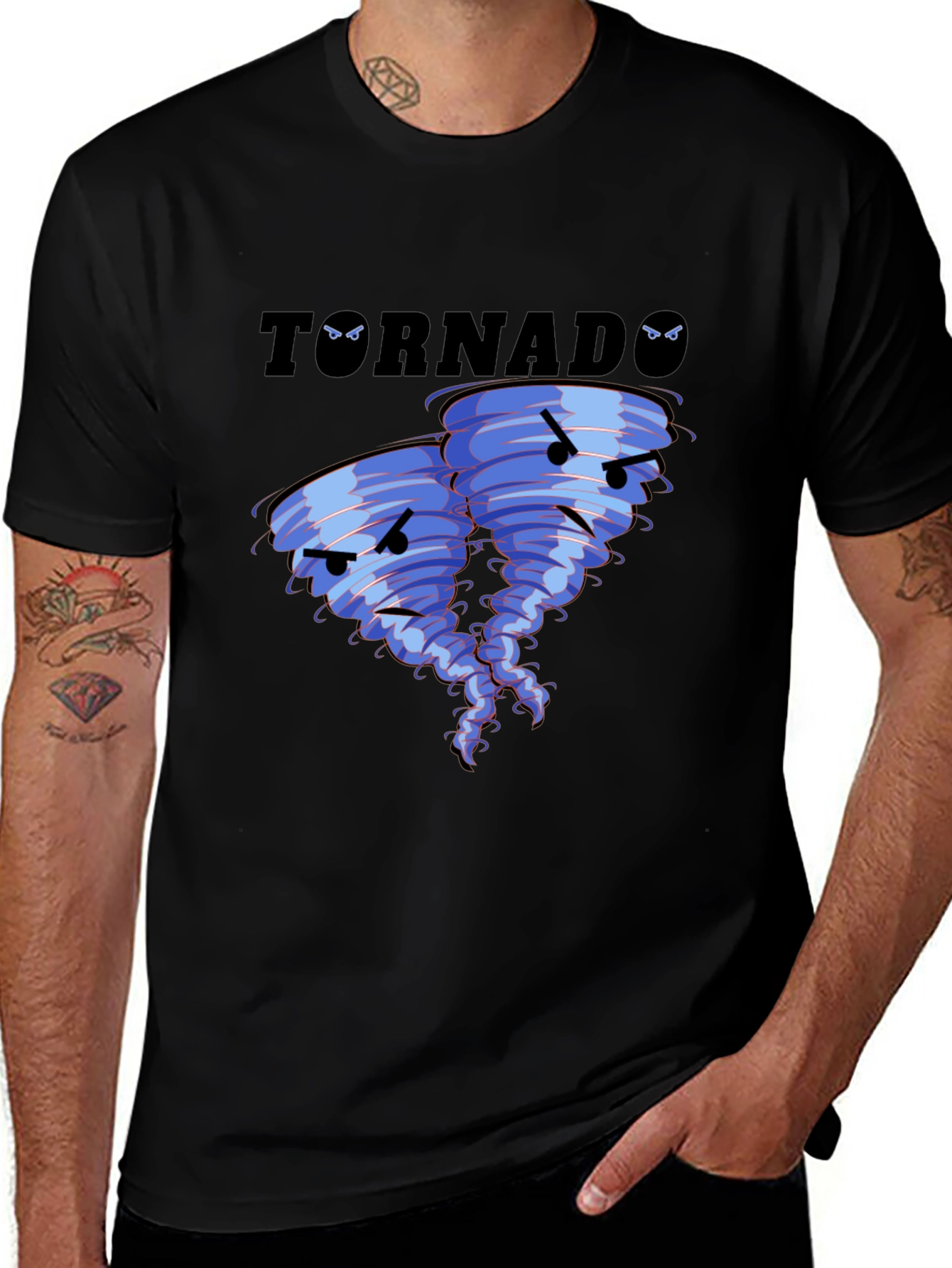 Tornado T-Shirt - Angry Cartoon Weather Graphic Tee