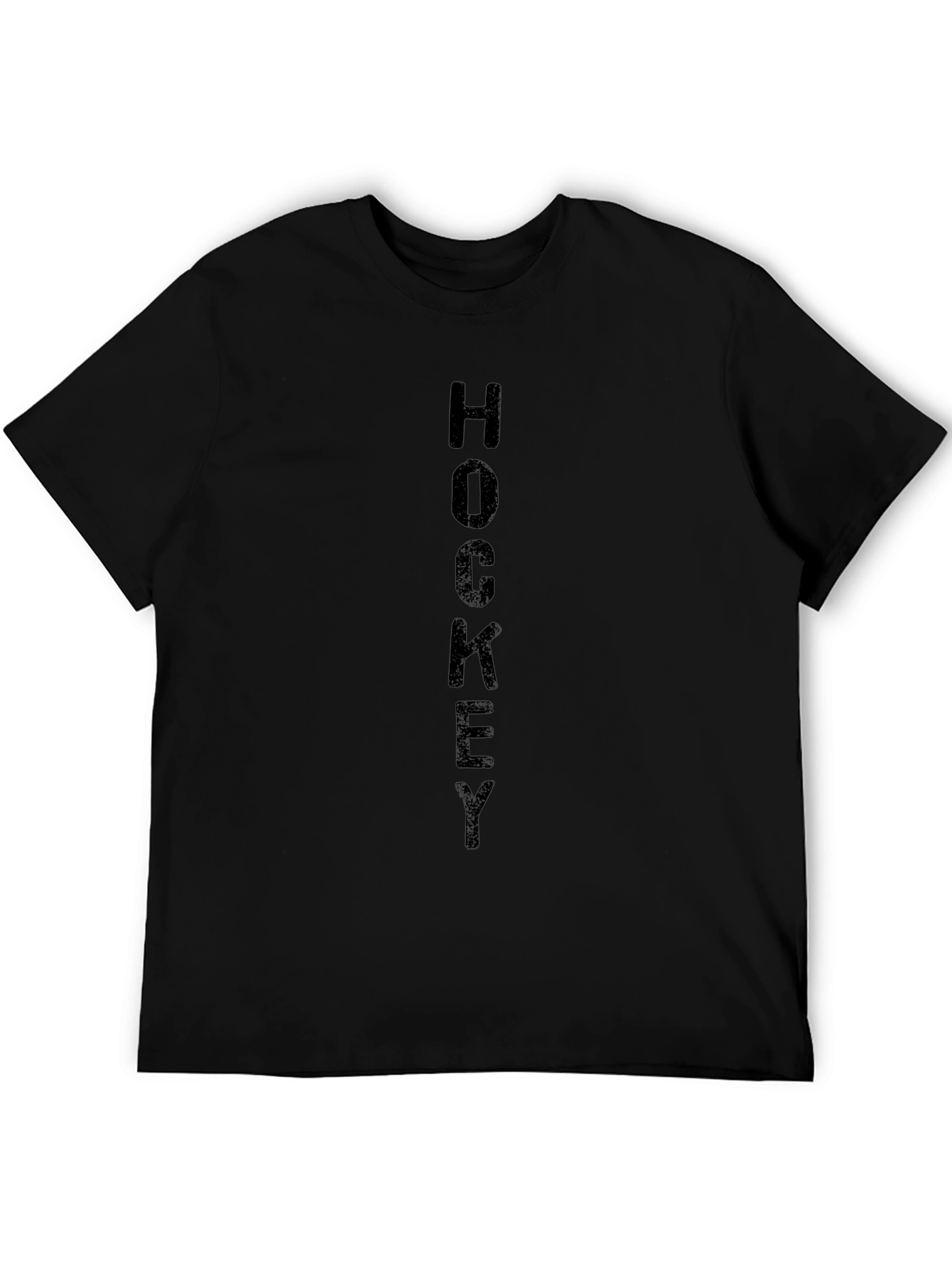 Hockey Word Art Graphic Tee - Black