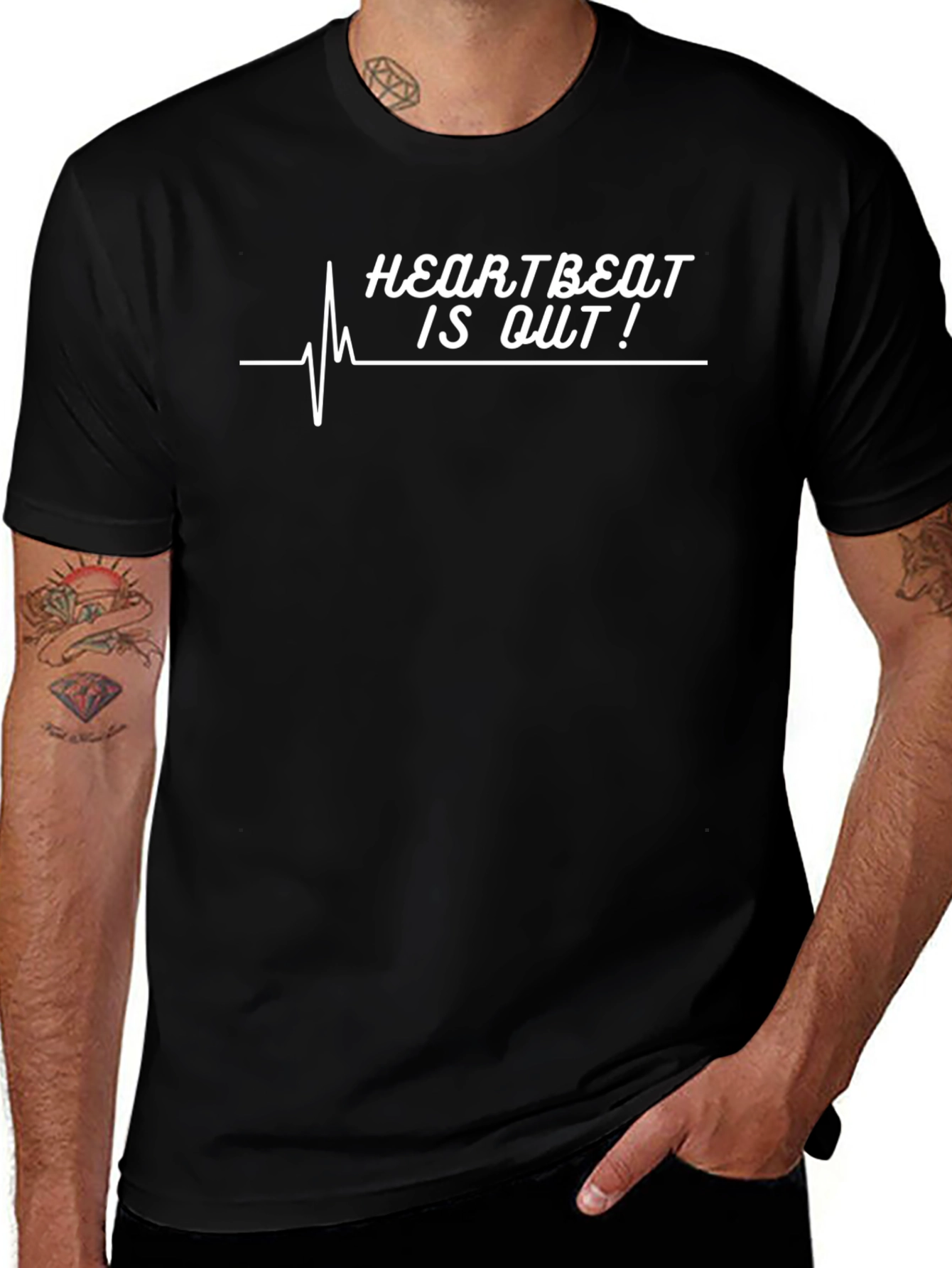 Heartbeat Is Out! Graphic Tee - Black