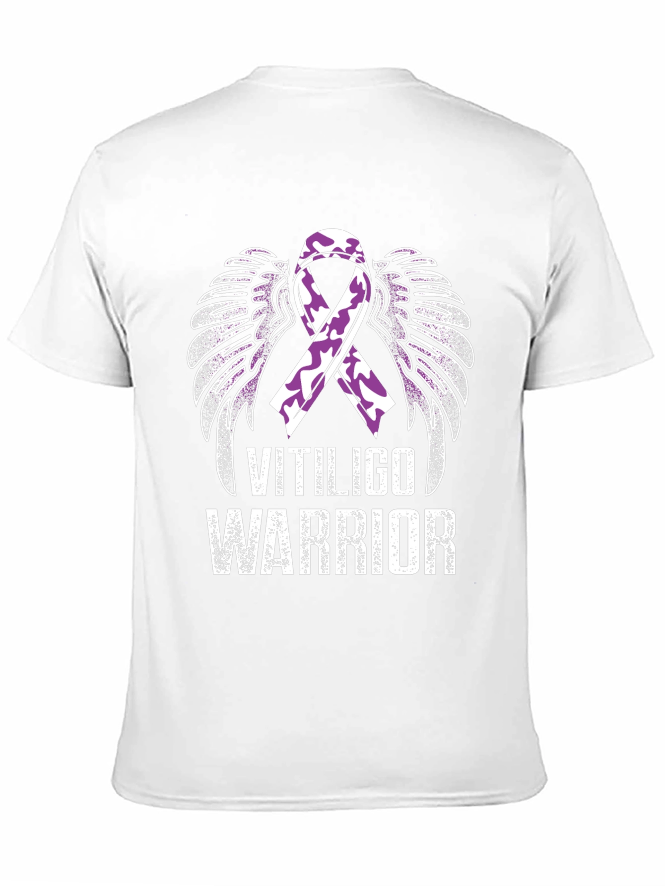 Vitiligo Warrior Ribbon Wings T-Shirt