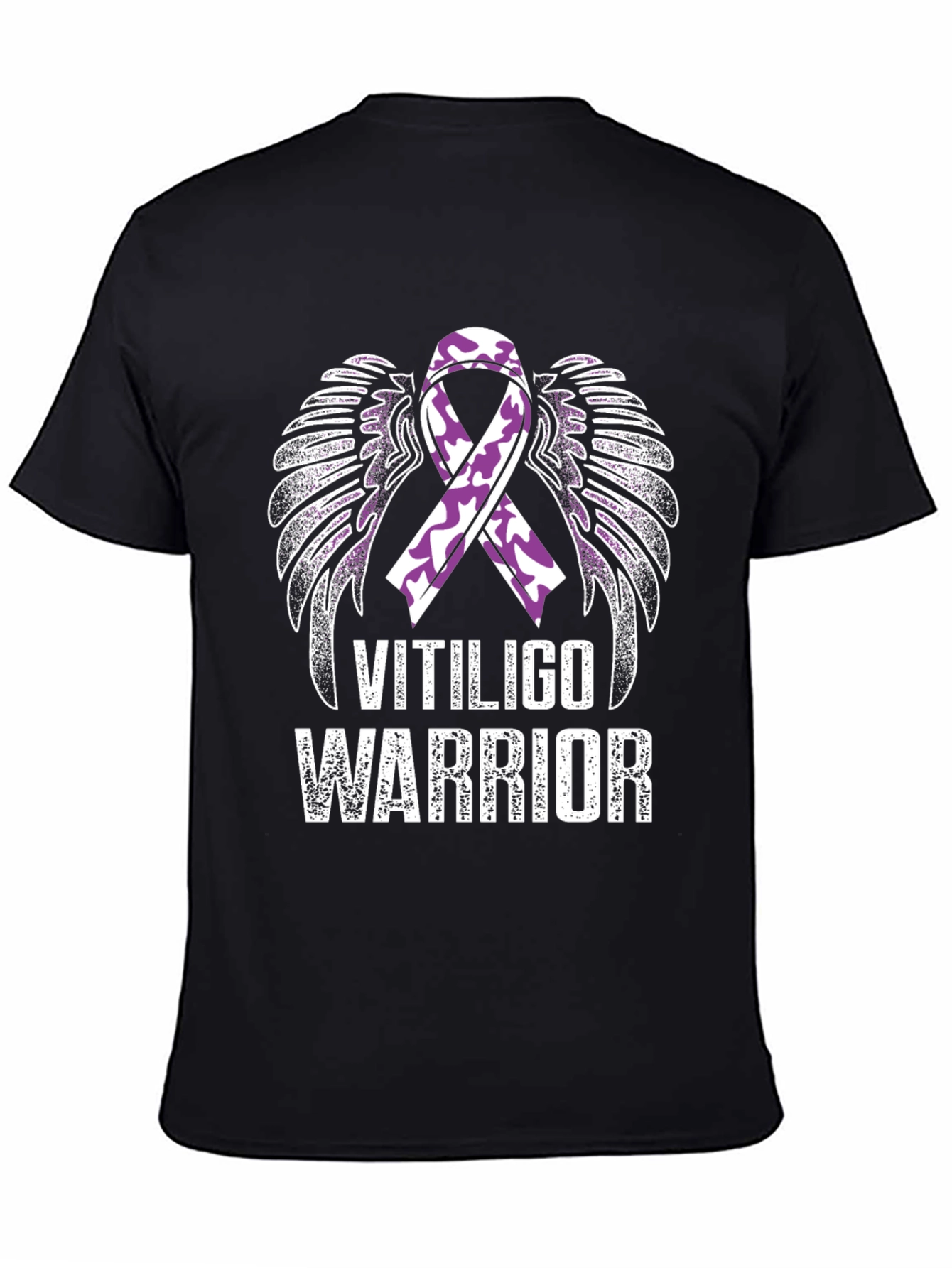 Vitiligo Warrior Ribbon Wings T-Shirt