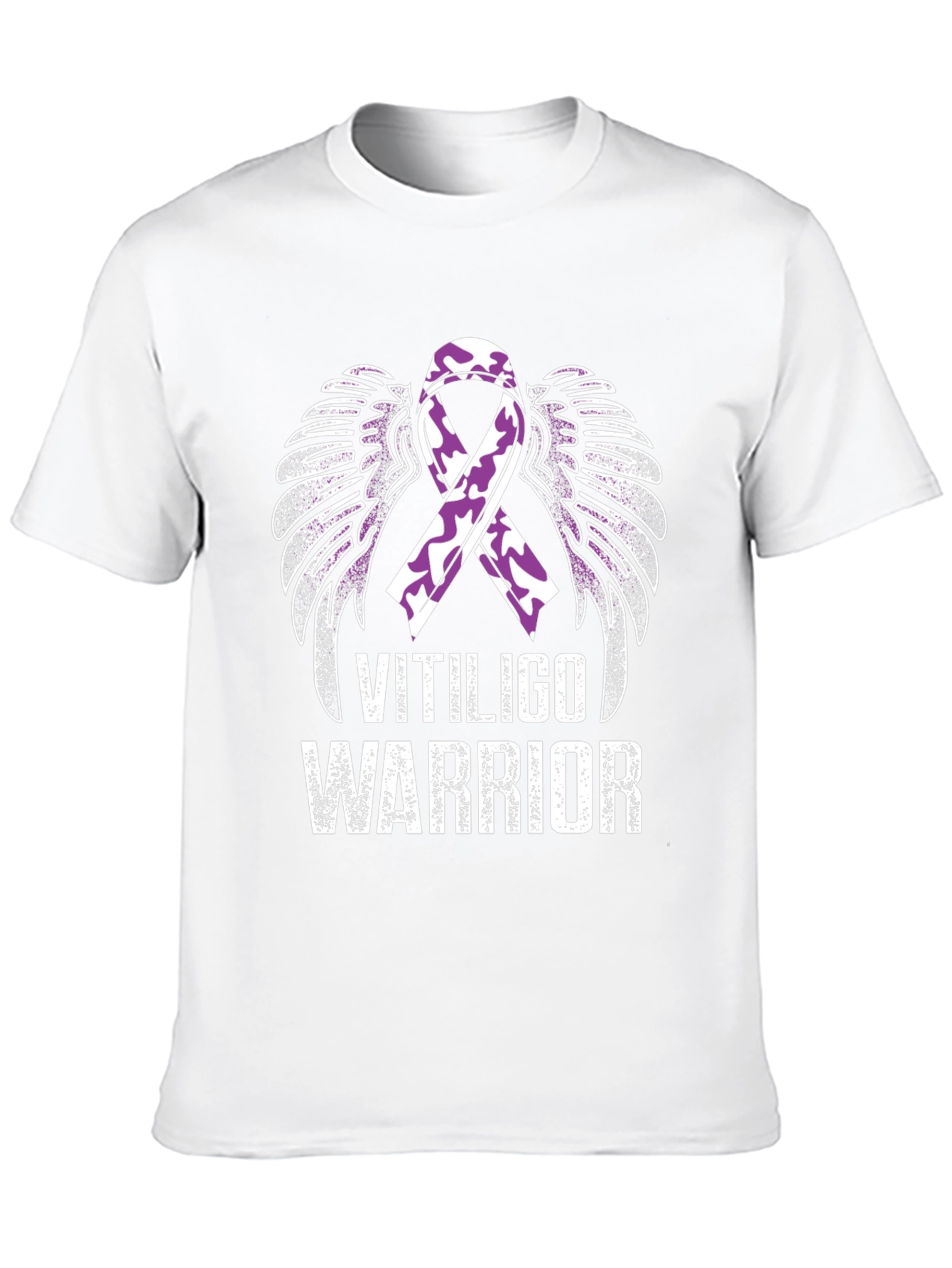 Vitiligo Warrior Ribbon Wings T-Shirt