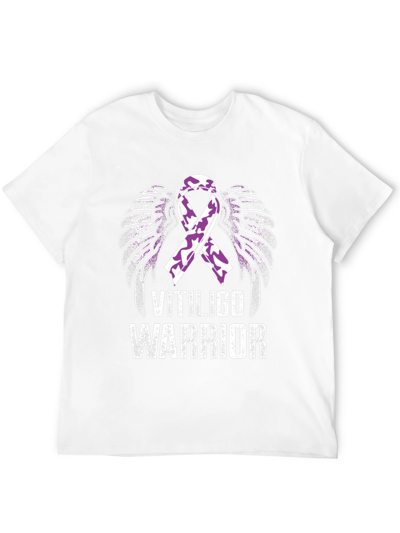 Vitiligo Warrior Ribbon Wings T-Shirt