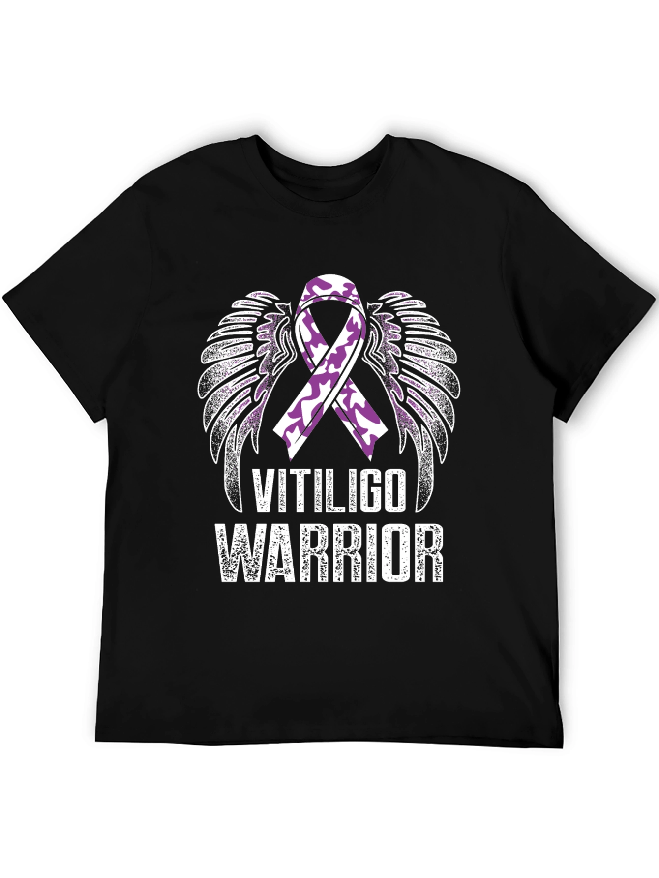 Vitiligo Warrior Ribbon Wings T-Shirt