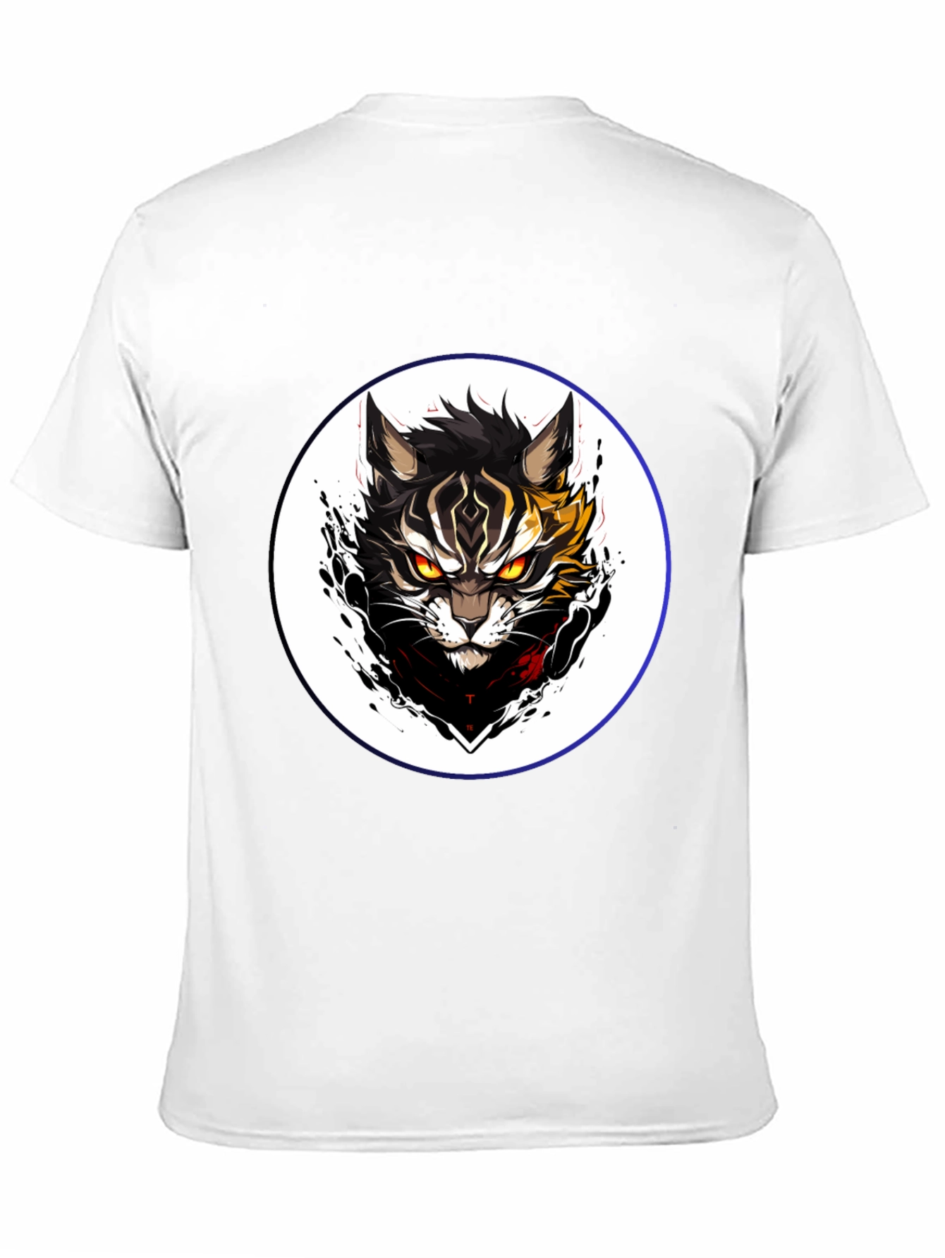 Black T-Shirt with Cat Design