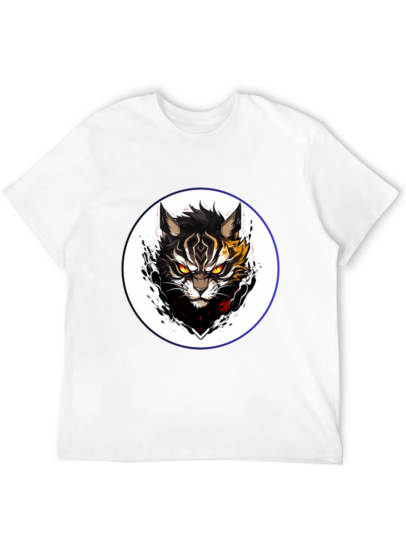 Black T-Shirt with Cat Design