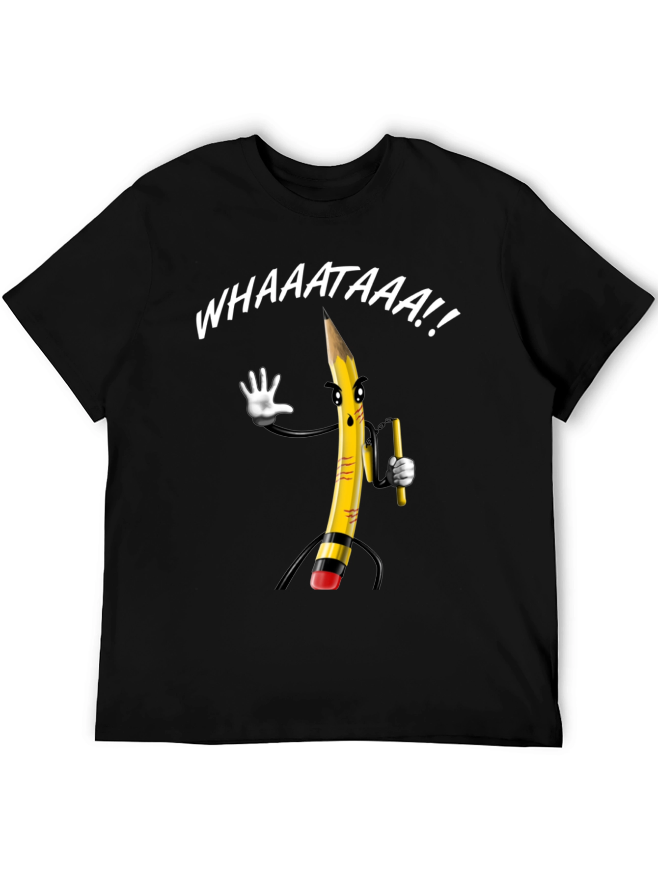 Whaaat Pencil Graphic T-Shirt