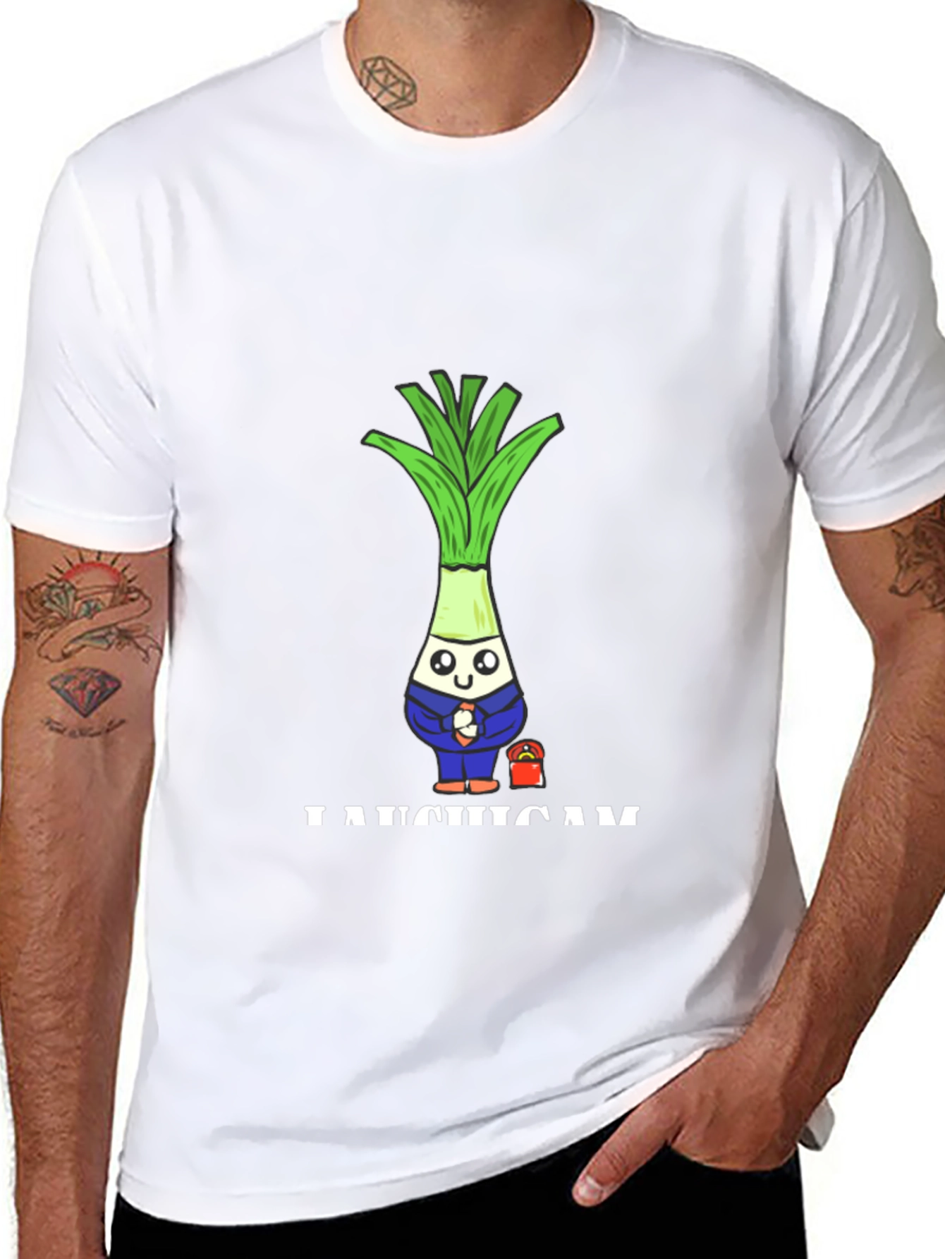 Funny Leek Character T-Shirt