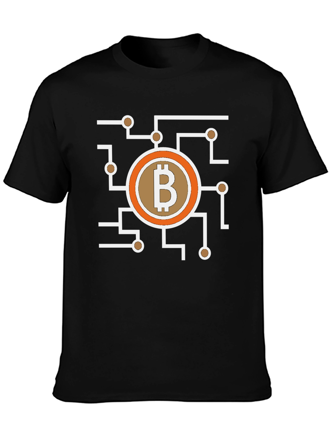 Bitcoin Circuit Graphic Tee - Crypto Currency Shirt
