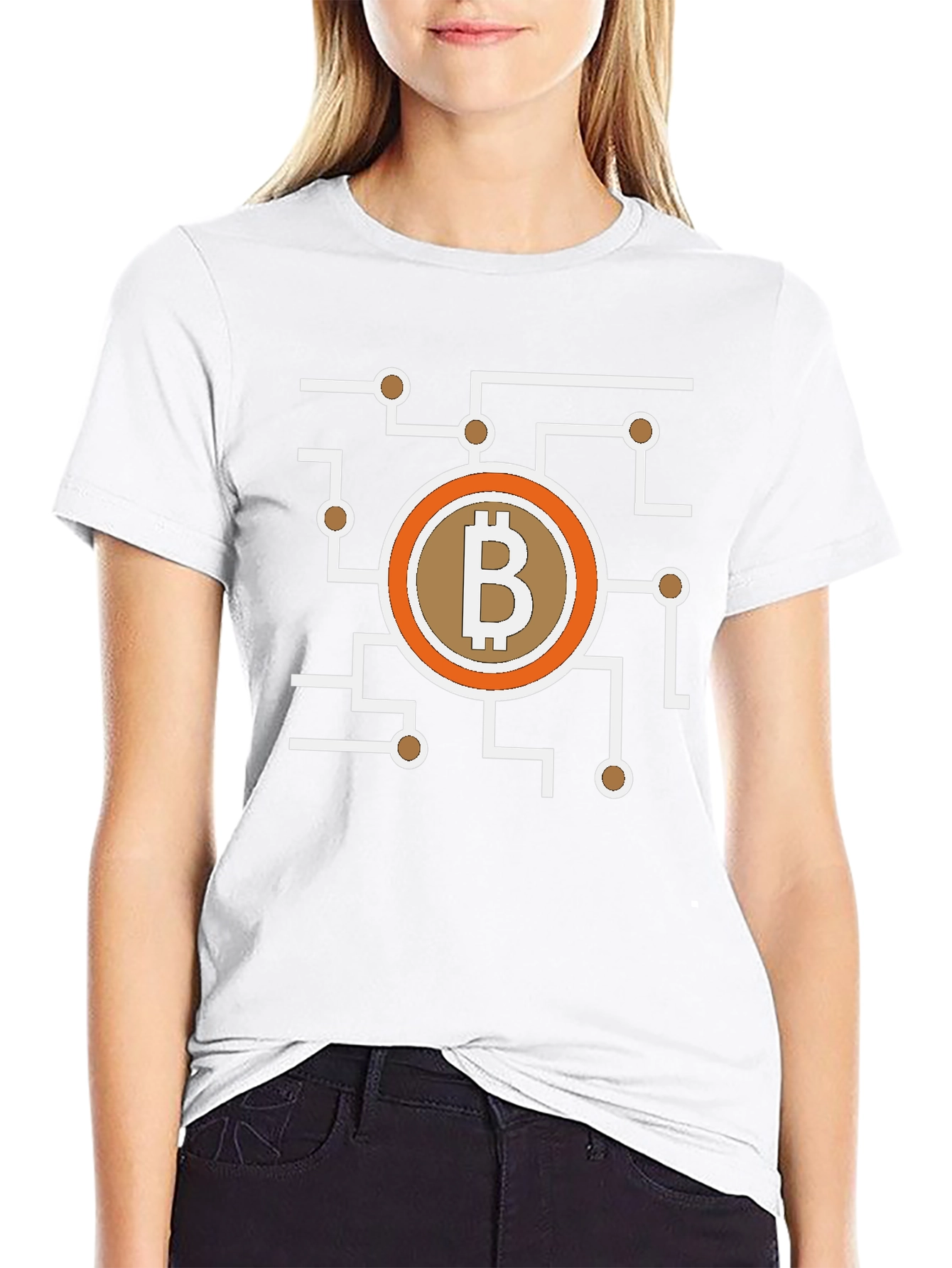 Bitcoin Circuit Graphic Tee - Crypto Currency Shirt