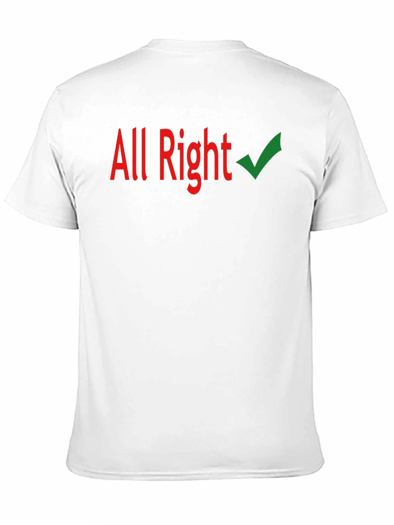 All Right Checkmark Graphic Tee - Casual Black T-Shirt