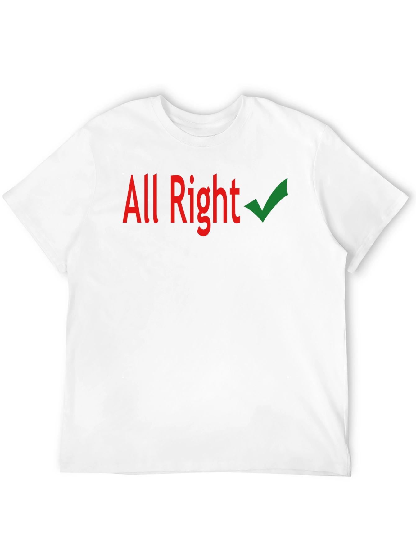 All Right Checkmark Graphic Tee - Casual Black T-Shirt