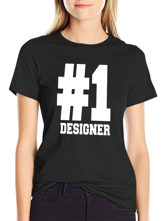 #1 Designer Graphic Tee - Black Cotton T-Shirt