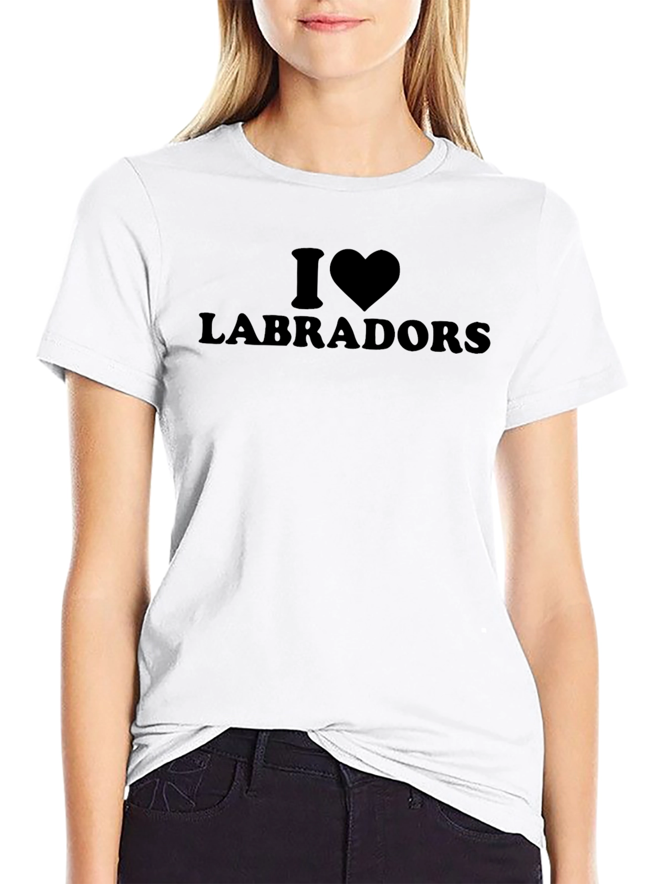 I Heart Labradors Black T-Shirt