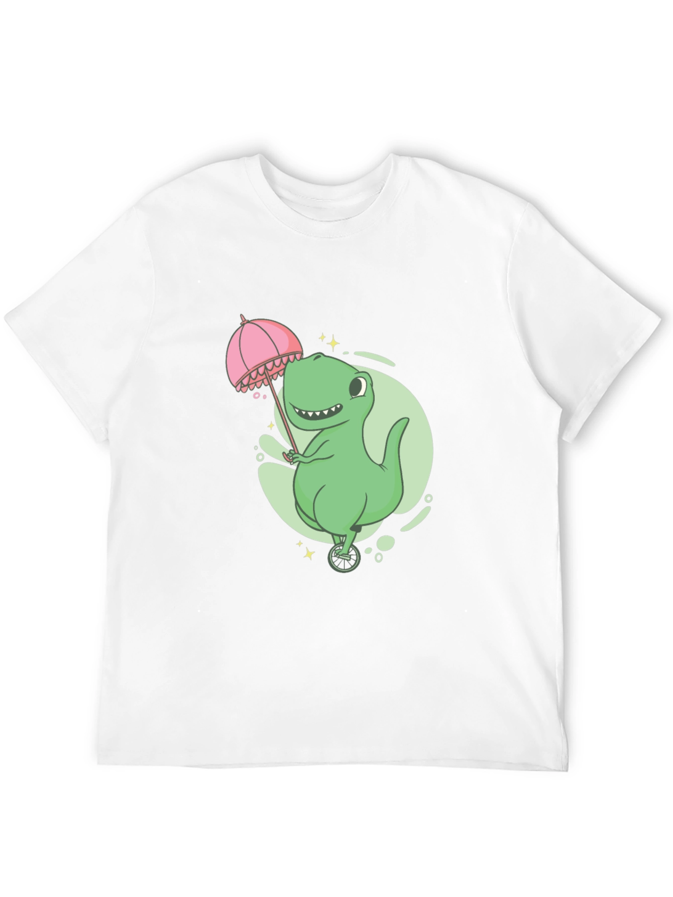 Dino Unicycle T-Shirt - Black Graphic Tee