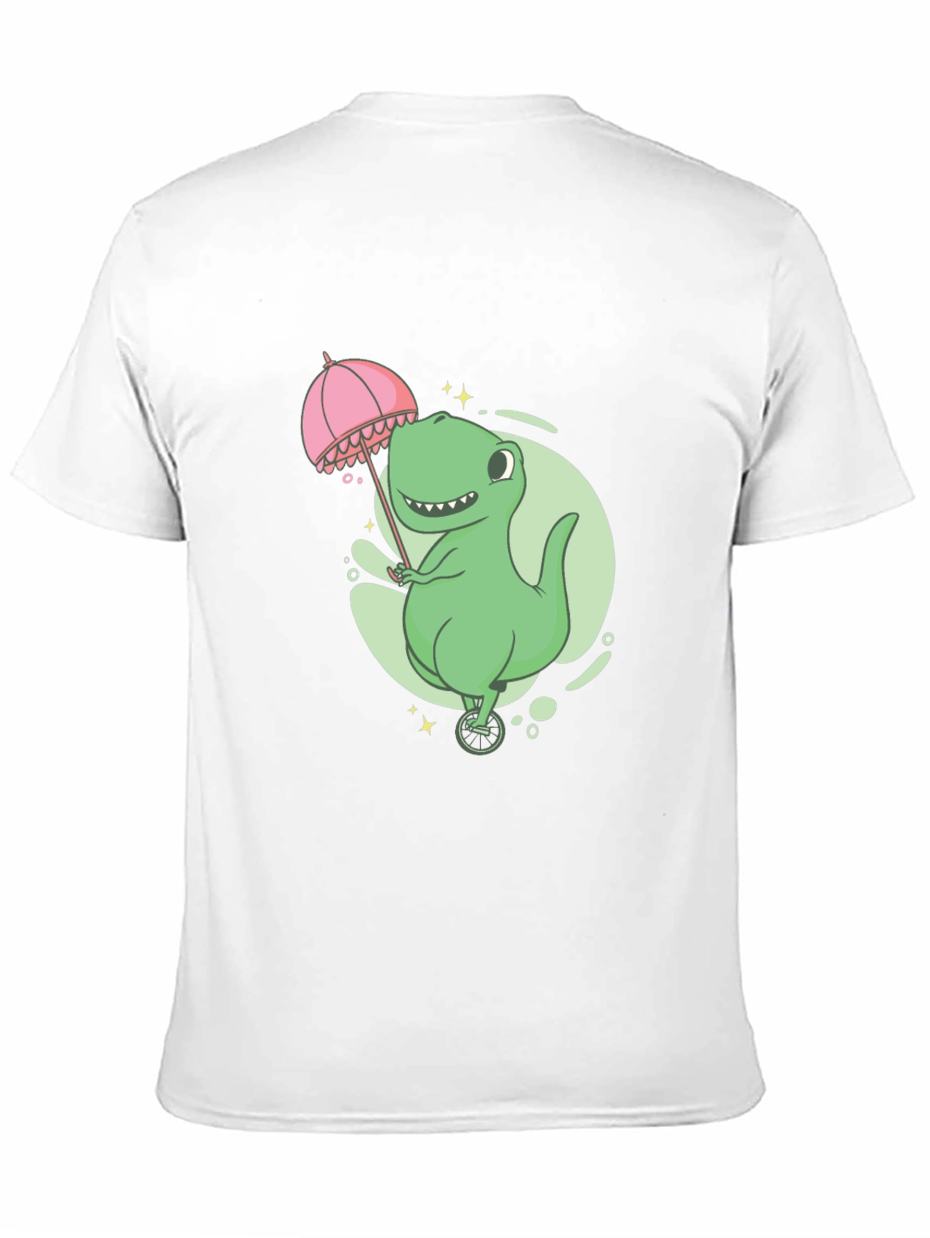 Dino Unicycle T-Shirt - Black Graphic Tee