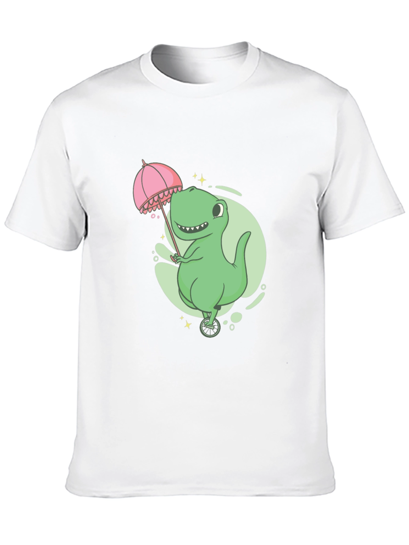 Dino Unicycle T-Shirt - Black Graphic Tee