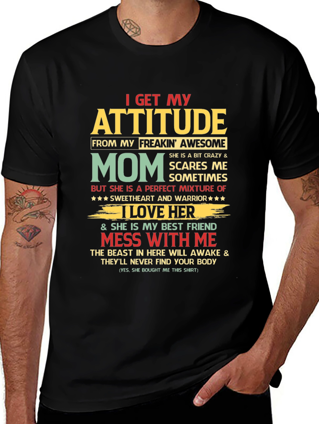 I Get My Attitude From My Mom Graphic T-Shirt