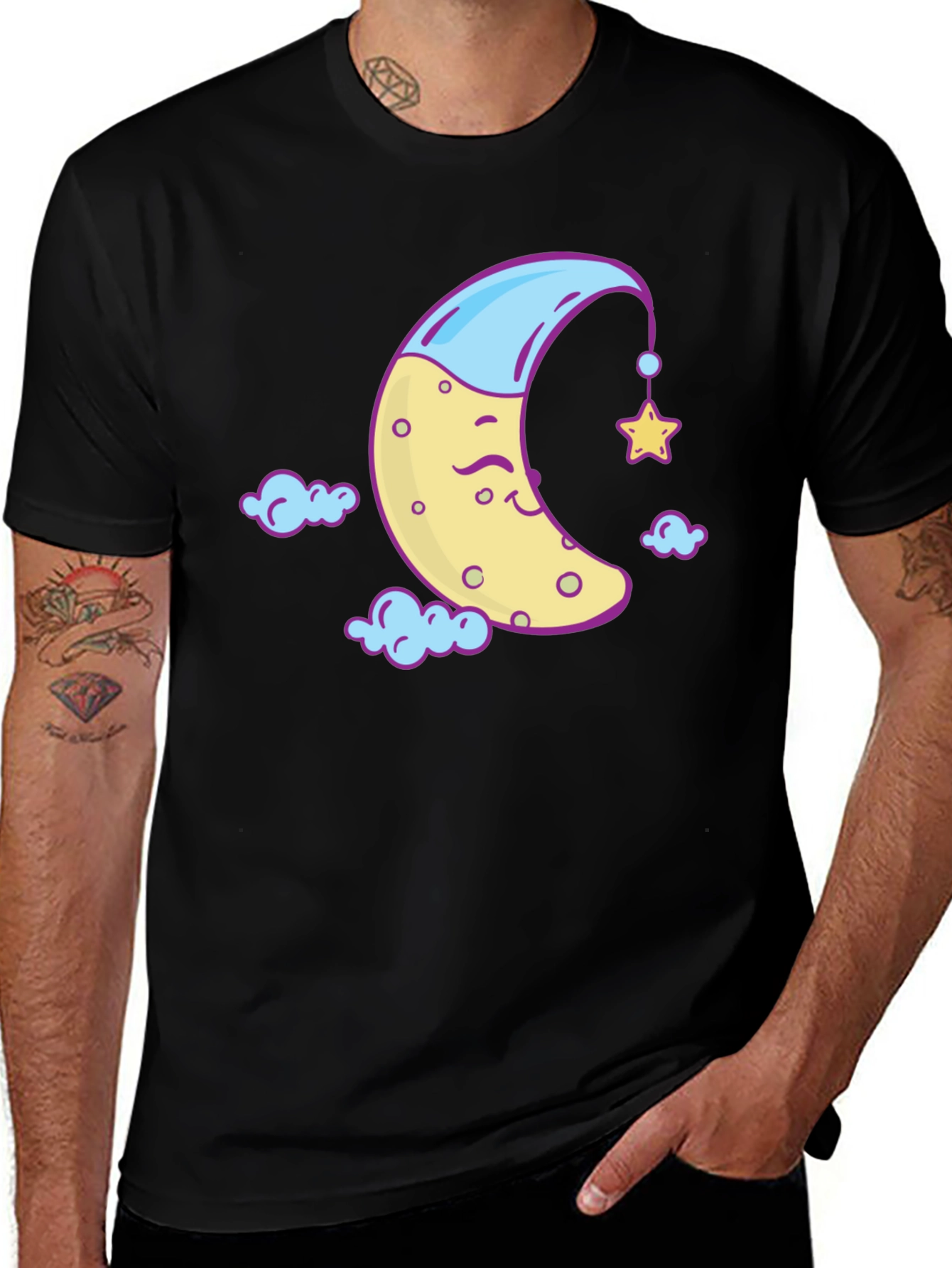 Dreamy Moon Graphic Tee - Soft Cotton Comfort