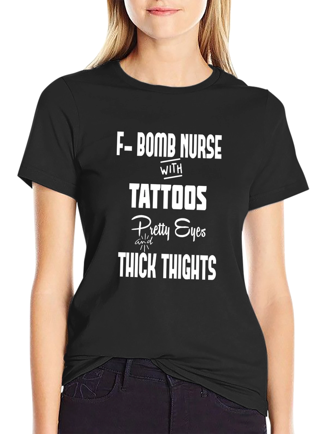 F-Bomb Nurse Tattoo T-Shirt - Sarcastic Funny Tee