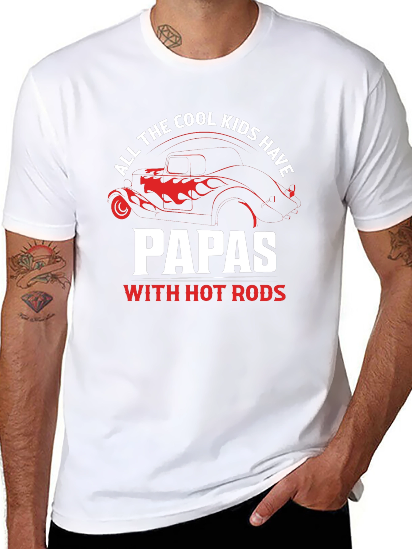 Cool Papas Hot Rods Graphic Tee - Black