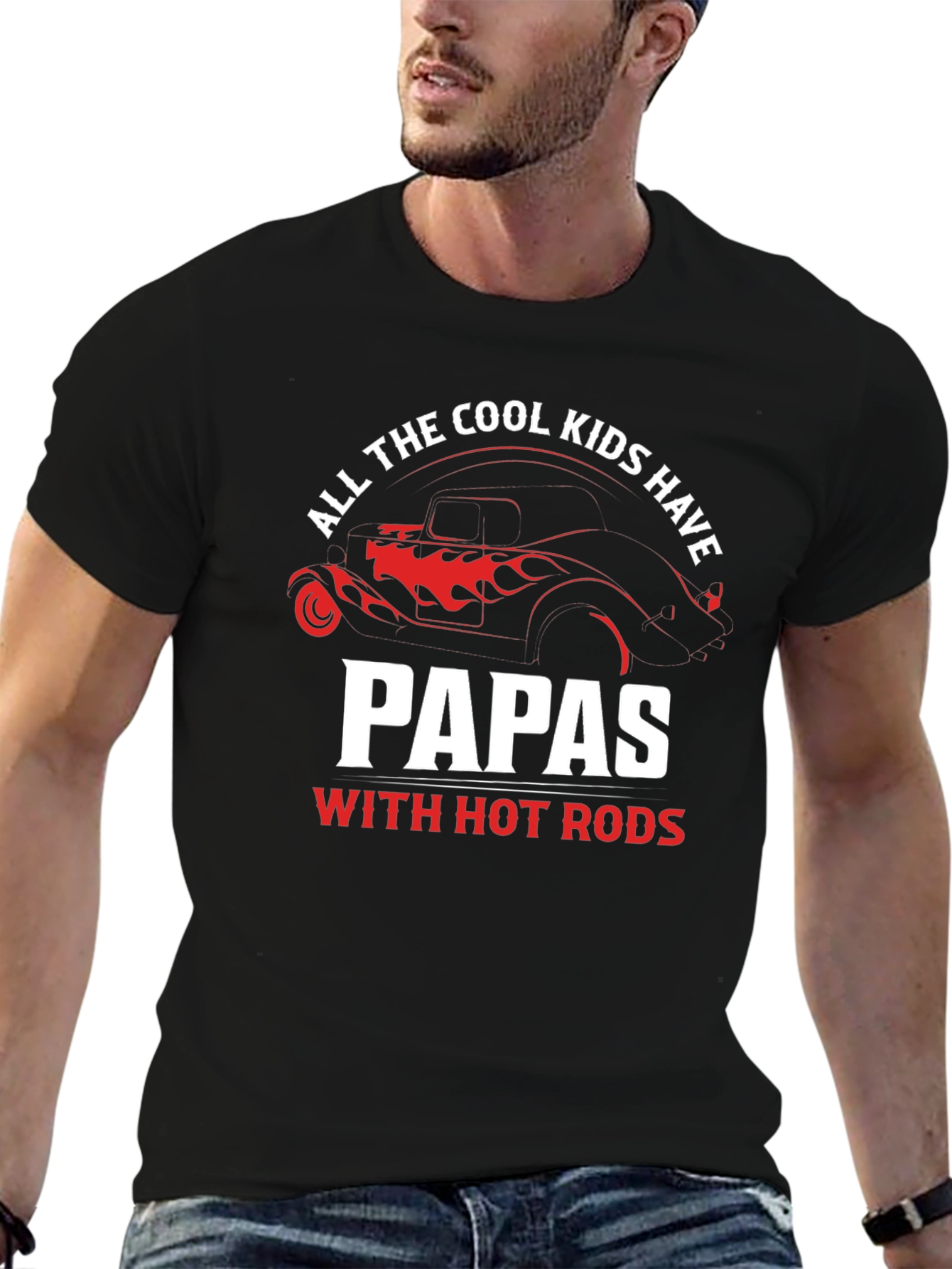 Cool Papas Hot Rods Graphic Tee - Black