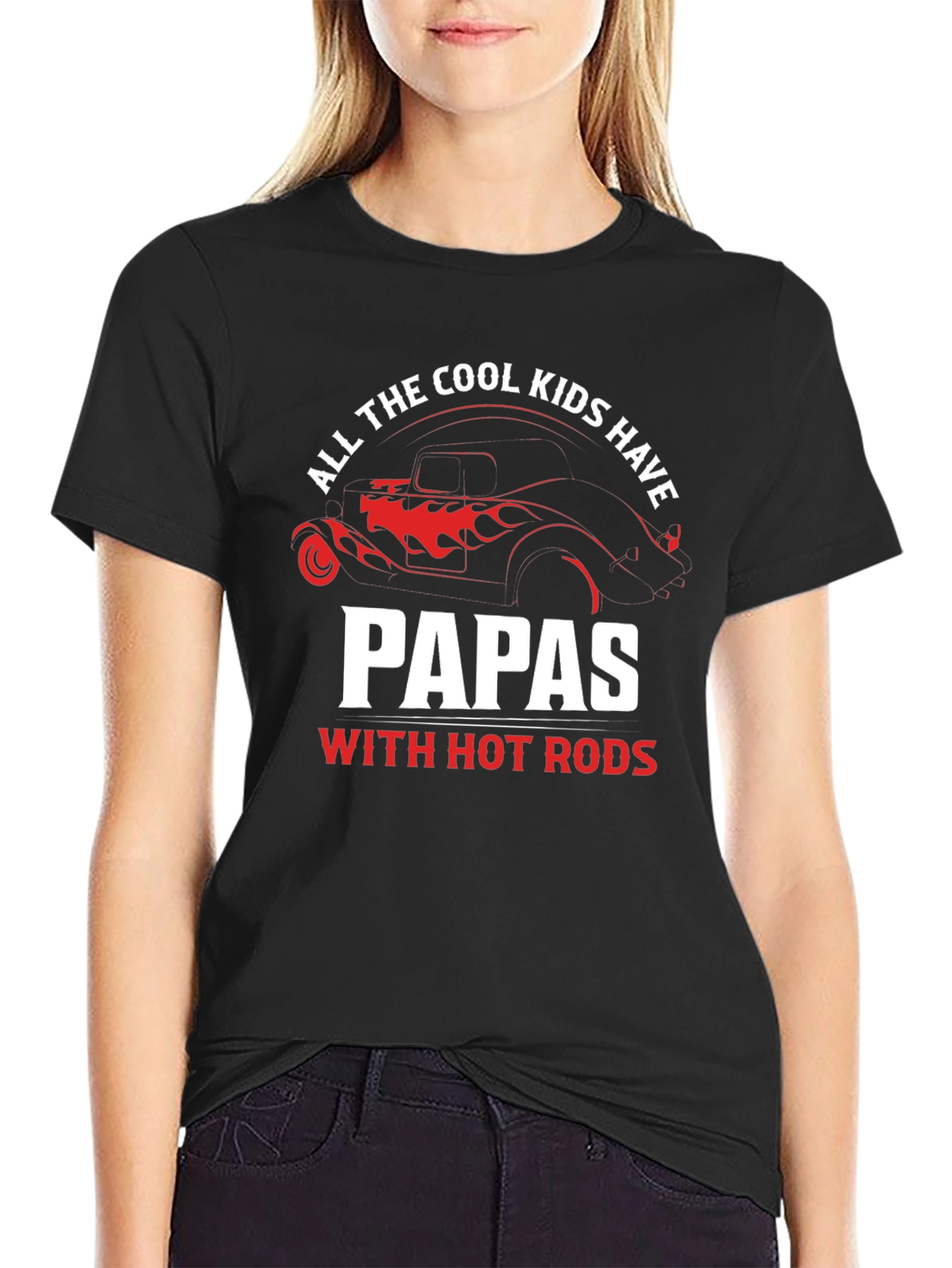 Cool Papas Hot Rods Graphic Tee - Black
