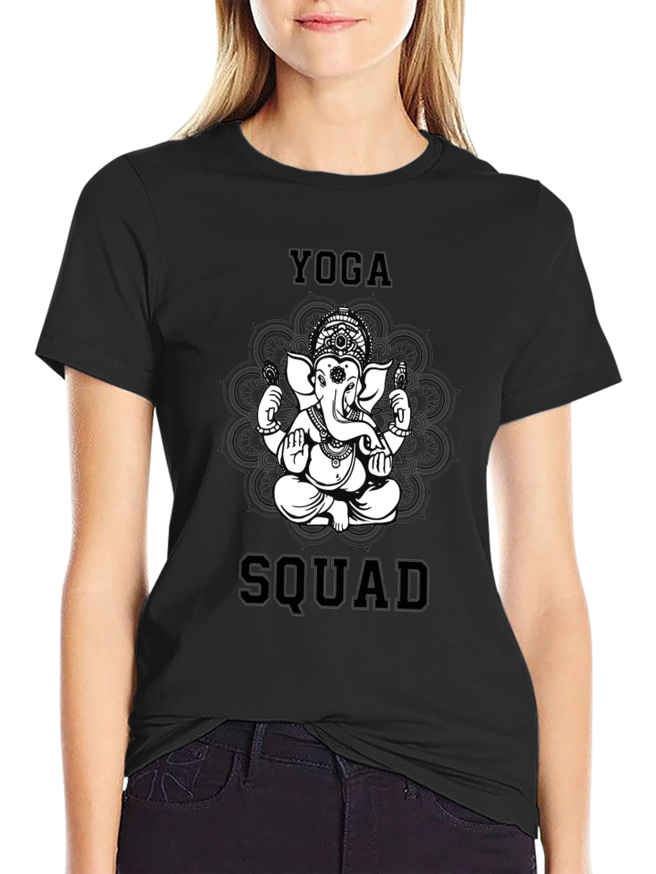 Yoga Squad Graphic Tee - Unisex Black T-Shirt