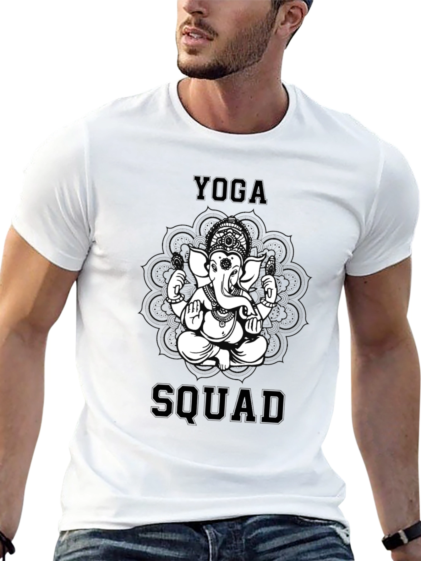 Yoga Squad Graphic Tee - Unisex Black T-Shirt